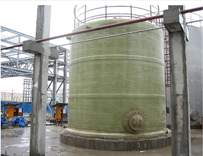 玻璃钢储罐施工现场
